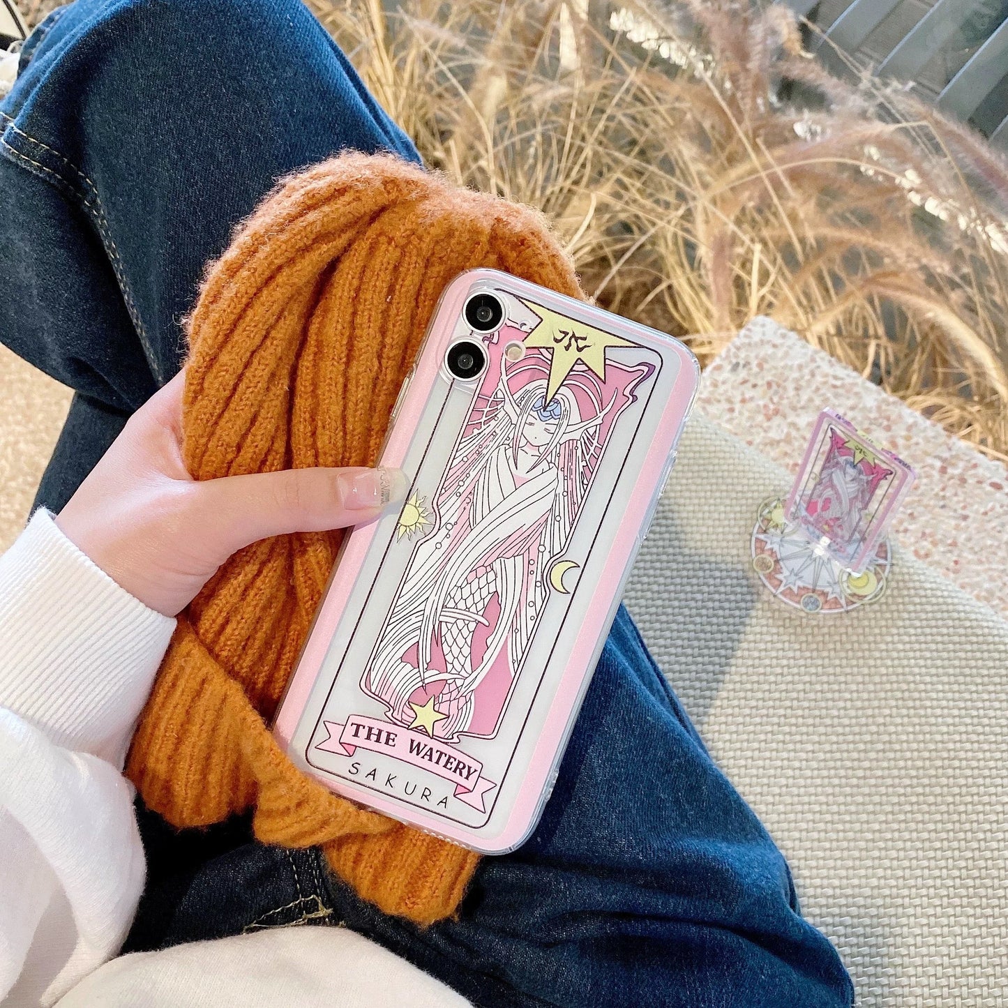 Cardcaptor Sakura Card Version Part 6 with Stand & Strap | The Flower & The Watery - Phone Case Samsung Galaxy Z Flip Fold 3 4 5 6 7