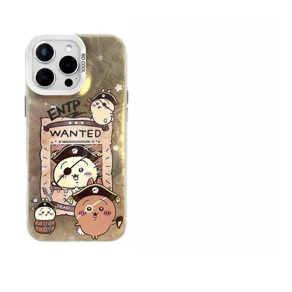 Japanese Cartoon ChiiKawa Pirates Laser Case | ChiiKawa Hachiware Usagi Momonga - iPhone Case 11 12 13 14 15 16 16e 17 17e 18 Pro Promax