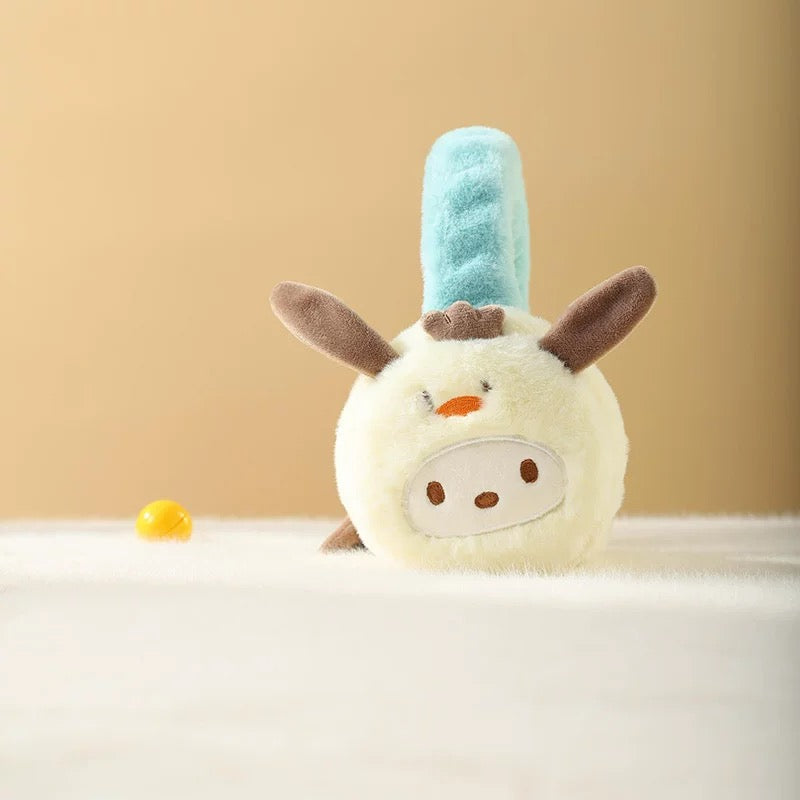 Sanrio Fluffy Earmuffs with Animals friends | My Melody Kuromi Cinnamoroll Pompompurin Pochacco - Headband and Hair Winter Accessory Outfits KawaiiGiftLand