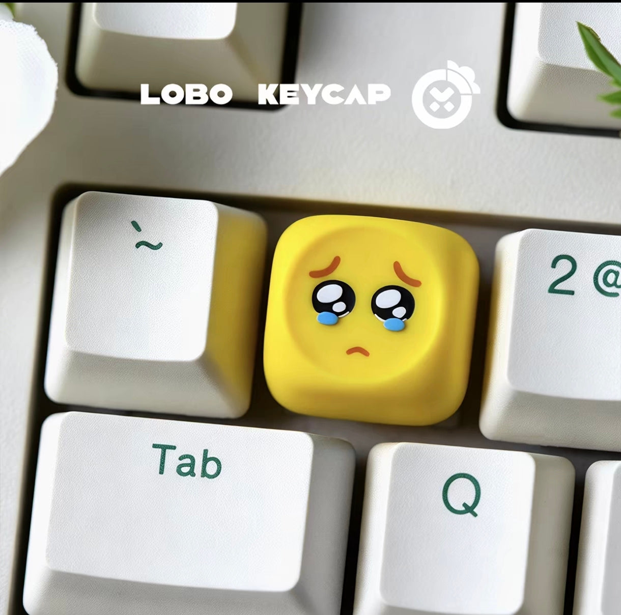 Lobo Funny Emoji Expression Artisan Keycaps – Hand-Cast Resin Meme Mechanical Keyboard Accessories & Desk Decor