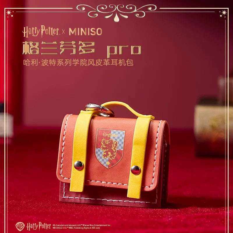 Harry Magical School Wizard Witch X Miniso | Magical School Four Houses Airpods Case Keychain Red Blue Green Yellow - Kawaii items KawaiiGiftLand