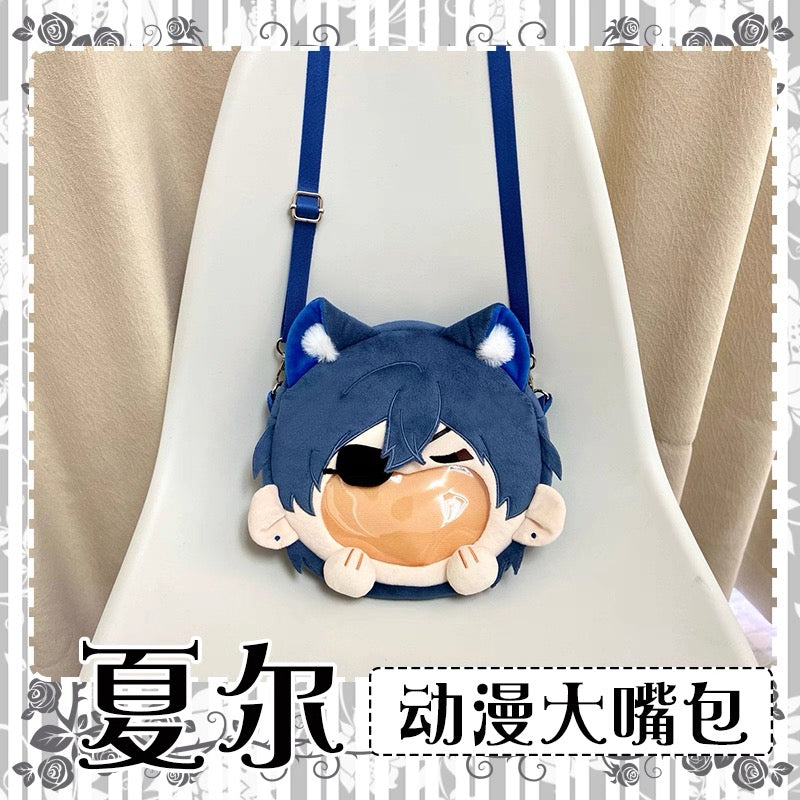 Japanese Anime Black Butler Kuro Shitsuji | Ciel Phantomhive with Cat Ear Plush Cute Icon Itabag Backpack and Crossbody Bag - Cute Kawaii Item