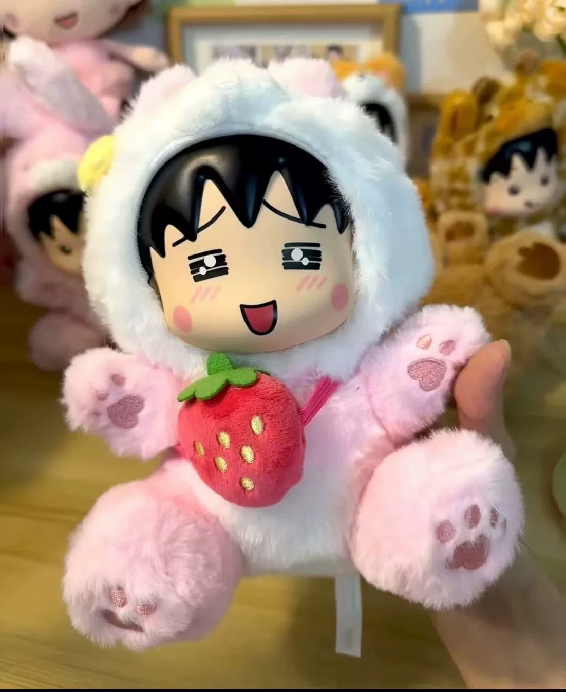Chibi Maruko Chan Fluffy Animal Part 1 Series Vinyl Plush Doll | Fawn Bunny Panda Tiger Capybara Bear - Vinyl Face Plush Doll Figure Keychain Collectable Toys Mystery Blind Box