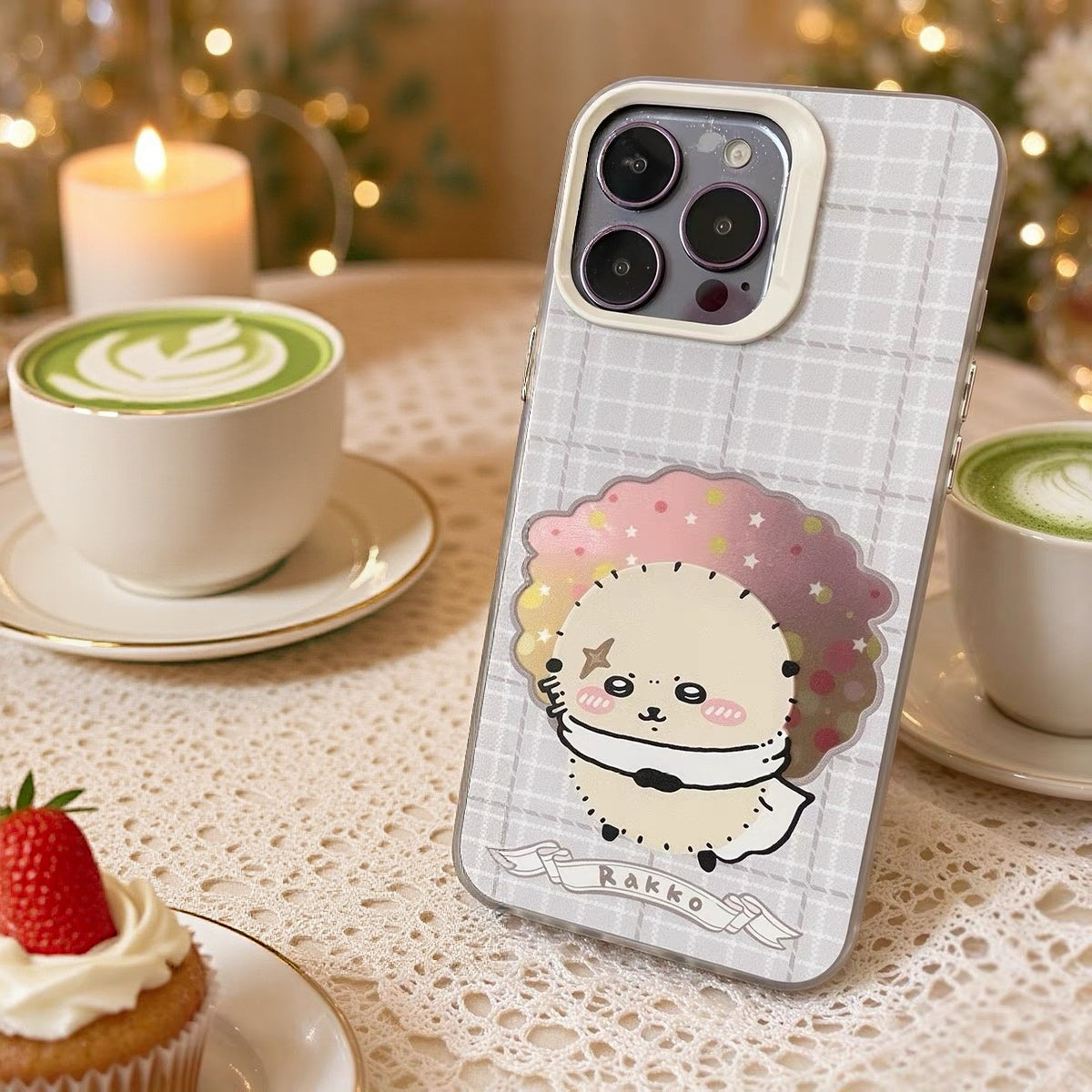 Japanese Cartoon ChiiKawa Daily with Icon Laser Case | Kurimanju Rakko Shisa Furuhonya 4 Styles - iPhone Case 11 12 13 14 15 16 16e 17 17e 18 Pro Promax