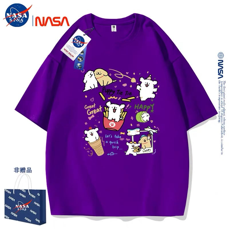 Cute Cartoon Doggie Maltese Puppy Style T-Shirt Series | Happy Puppy Tie Tie Part2 - Kawaii Fashion Items for Child & Adult