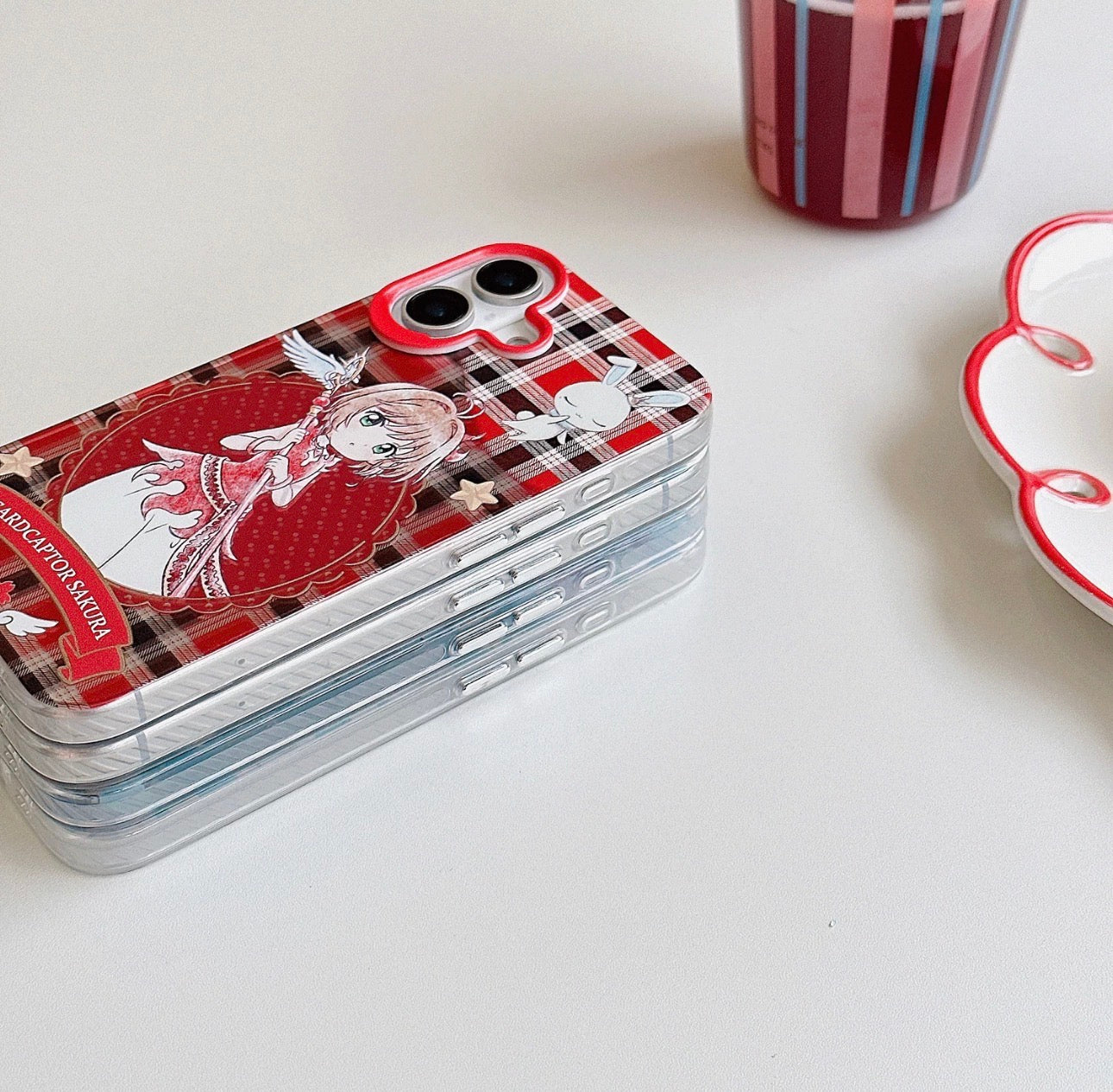 CardCaptorSakura Comic Laser Case | Sakura Cosplay 4 Styles - iPhone Case PLUS SE2 XS XR X 11 12 13 14 15 16 16e 17 17e Pro Promax 12mini 13mini
