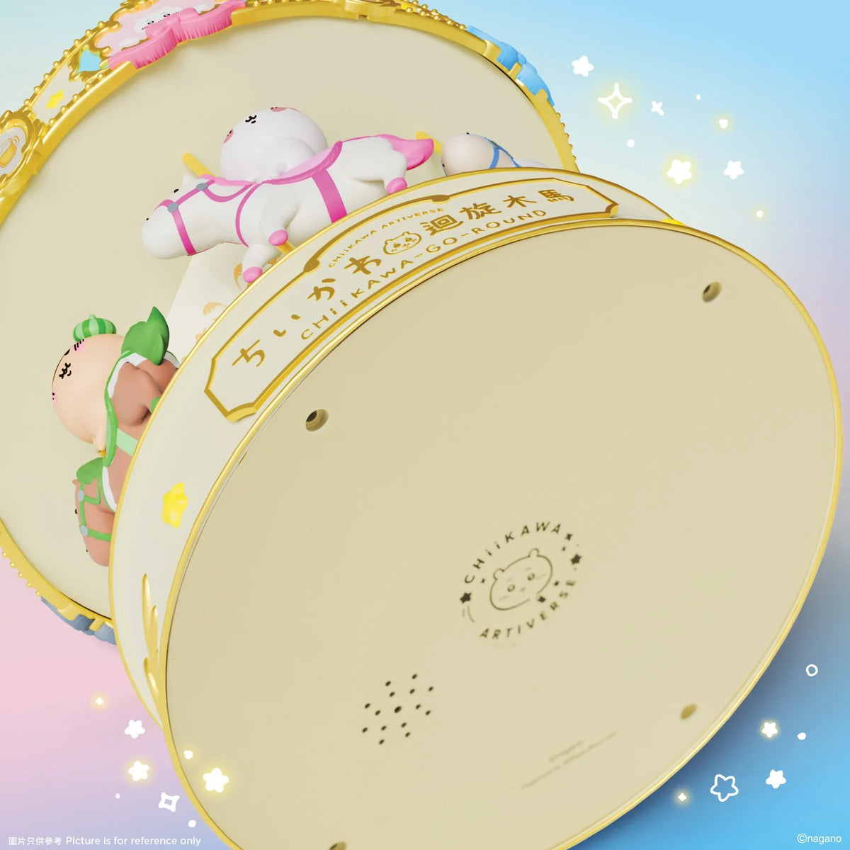 ChiiKawa ChiiKawa Go Round Limited Series ChiiKawa Hachiware Usagi Momonga Kurimanju Rakko Riding Carousel Music Box product detail view