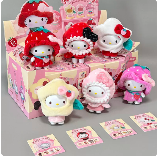 MOETCH Hello Kitty Berry Kindergarten Strawberry Plush Pendant Blind Box