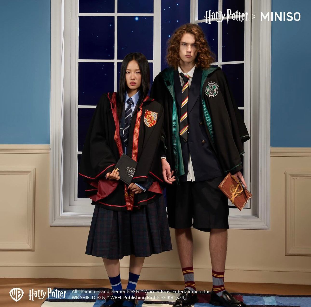 Harry Magical School Wizard Witch X Miniso | Magical School Four Houses Clork Red Yellow Green Blue - Kawaii items KawaiiGiftLand
