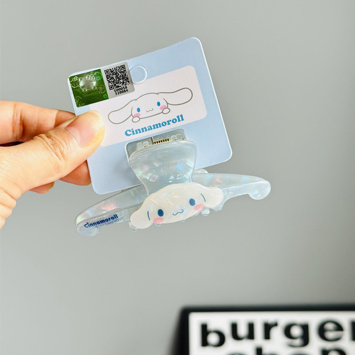 Cinnamoroll Blue Acetate Medium Claw Clip 8.5cm - Sanrio licensed acetate clamp