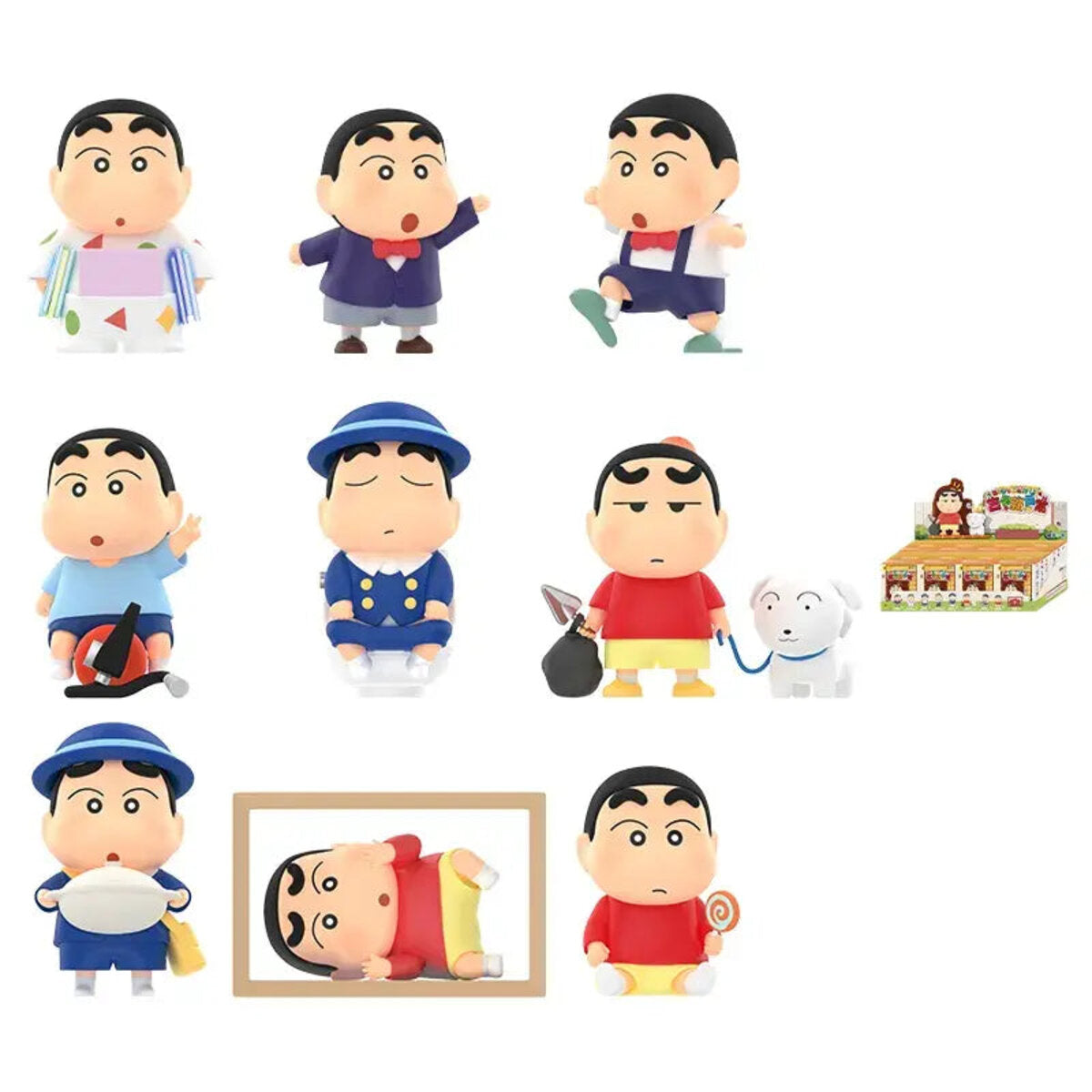 TOPTOY Crayon Shin-chan Retro Daily Life Series all 8 figure designs lineup