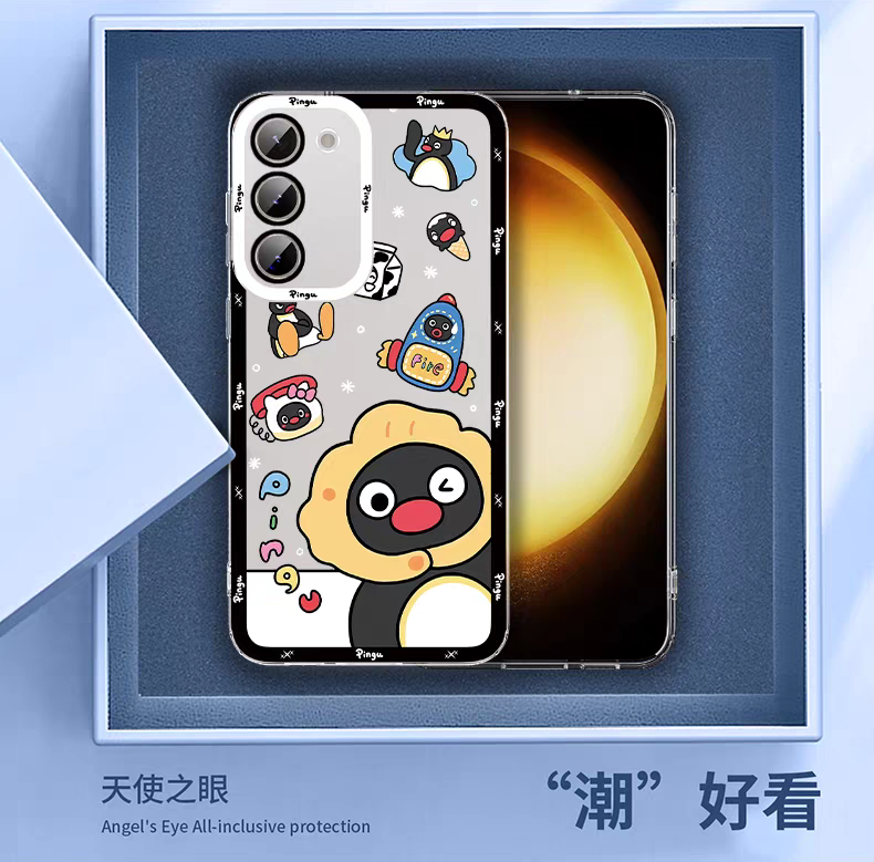 เคสน่ารักลายการ์ตูนเพนกวิน Pingu & Friends 8 สไตล์ สำหรับ Samsung Galaxy S26 S25 S24 S23 S22 S21 FE Ultra Edge