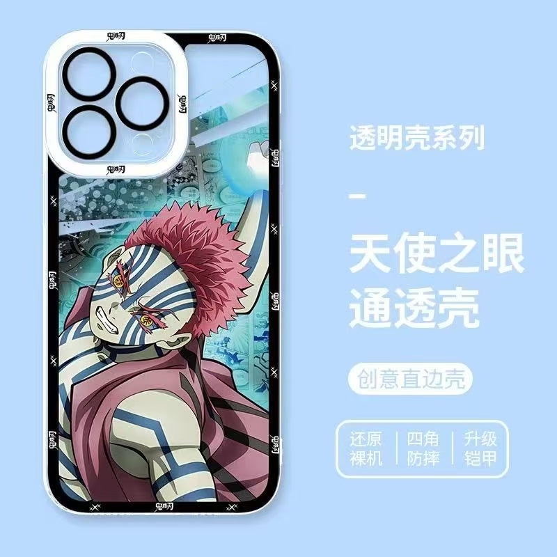 Japanese Anime Kimetsu no Yaiba Demon Slayer Horizontal Version | Tanjiro Giyuu Kocho Muichiro Zenitsu Obanai Mitsuri Akaza Hakuji - iPhone Case PLUS SE2 XS XR X 11 12 13 14 15 16 16e 17 17e Pro Promax 12mini 13mini