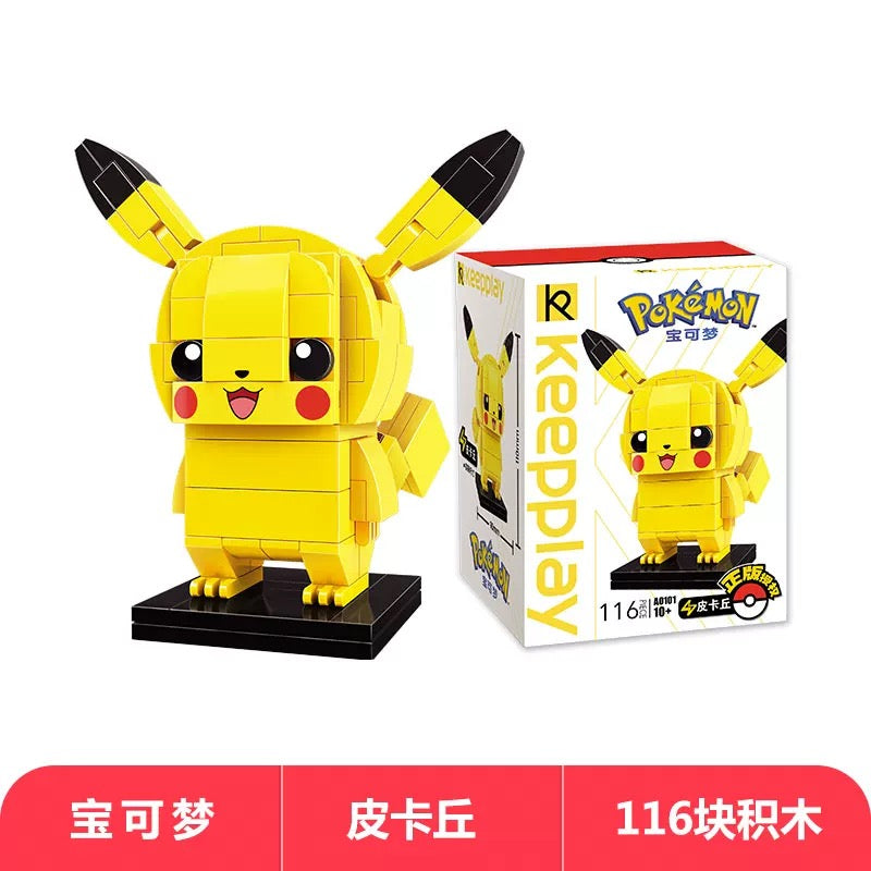 Pokemon Character Build Blocks | Pikachu Charmander Squartle Bulbasaur Eevee Psyduck - Building Blocks Toy Collections KawaiiGiftLand
