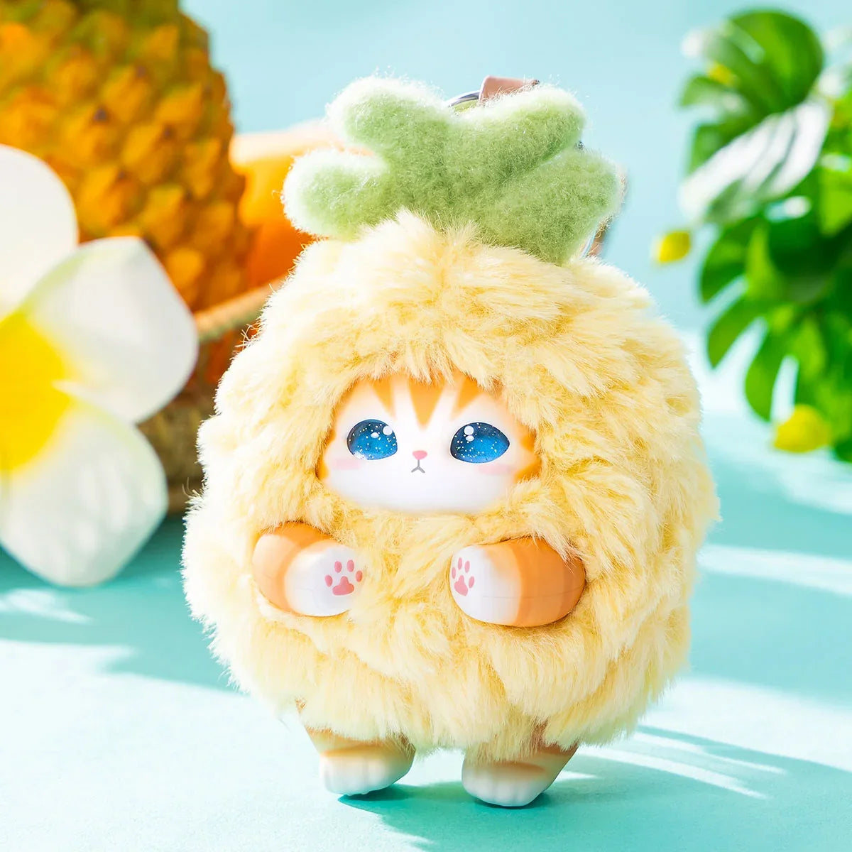 Japan Mofusand Kiramekko Fruity Kittens Series | Mofusand Cute Plush Doll with Plastic Face Keychain - Kawaii items Room Decoration Doll Mystery Box
