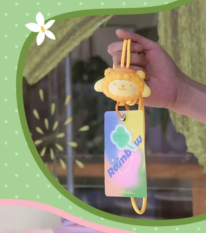 Sanrio Characters Plush Bear Series Lanyards Mobile Holder | Hello Kitty My Melody Kuromi Pompompurin Pochacco - Kawaii Item Cute Accessories KawaiiGiftLand
