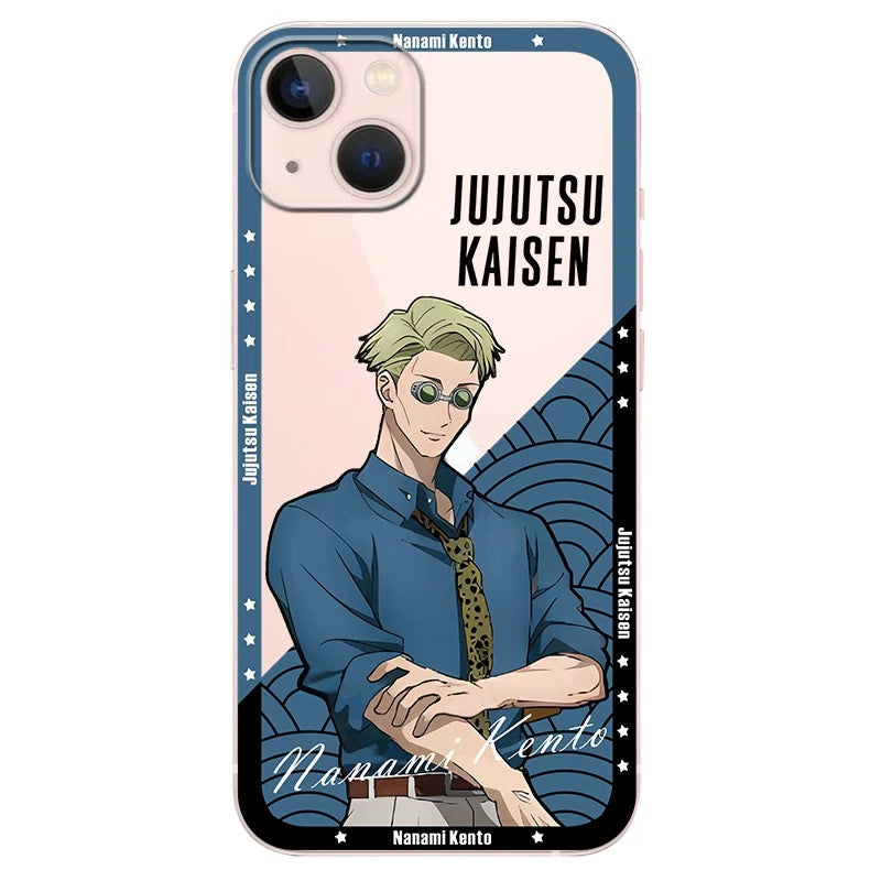 Japanese Anime Jujutsu Kaisen Clean Phone Case with Strap | Nanami Zenin Maki Kugisaki Nobara Panda - iPhone Case 7 8 PLUS SE2 XS XR X 11 12 13 14 15 16 Pro Promax 12mini 13mini KawaiiGiftLand