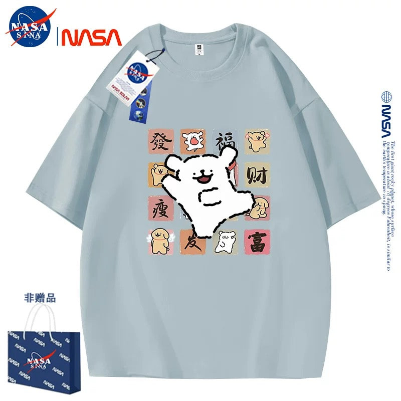 Cute Cartoon Doggie Maltese Puppy Style T-Shirt Series | Rich & Health Part2 - Kawaii Fashion Items for Child & Adult