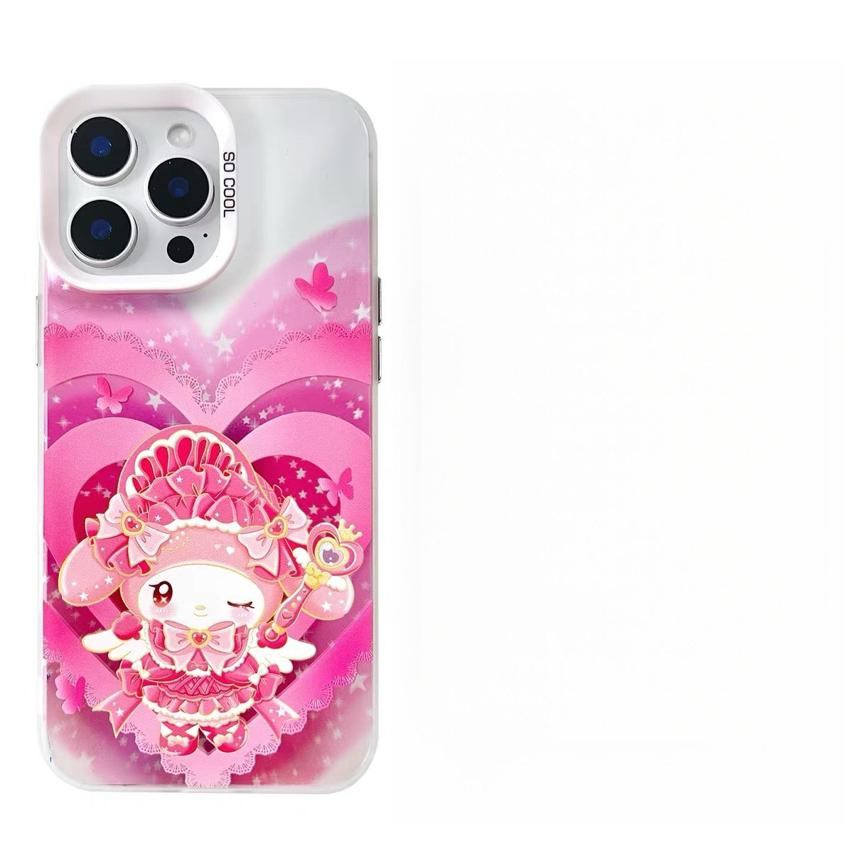Japanese Cartoon Sanrio Magic Girl Lolita Laser Case | My Melody Kuromi Wish Me Mell & Cogimyun 3 Styles - Phone Case Samsung Galaxy S26 S25 S24 S23 S22 S21 FE Ultra Edge