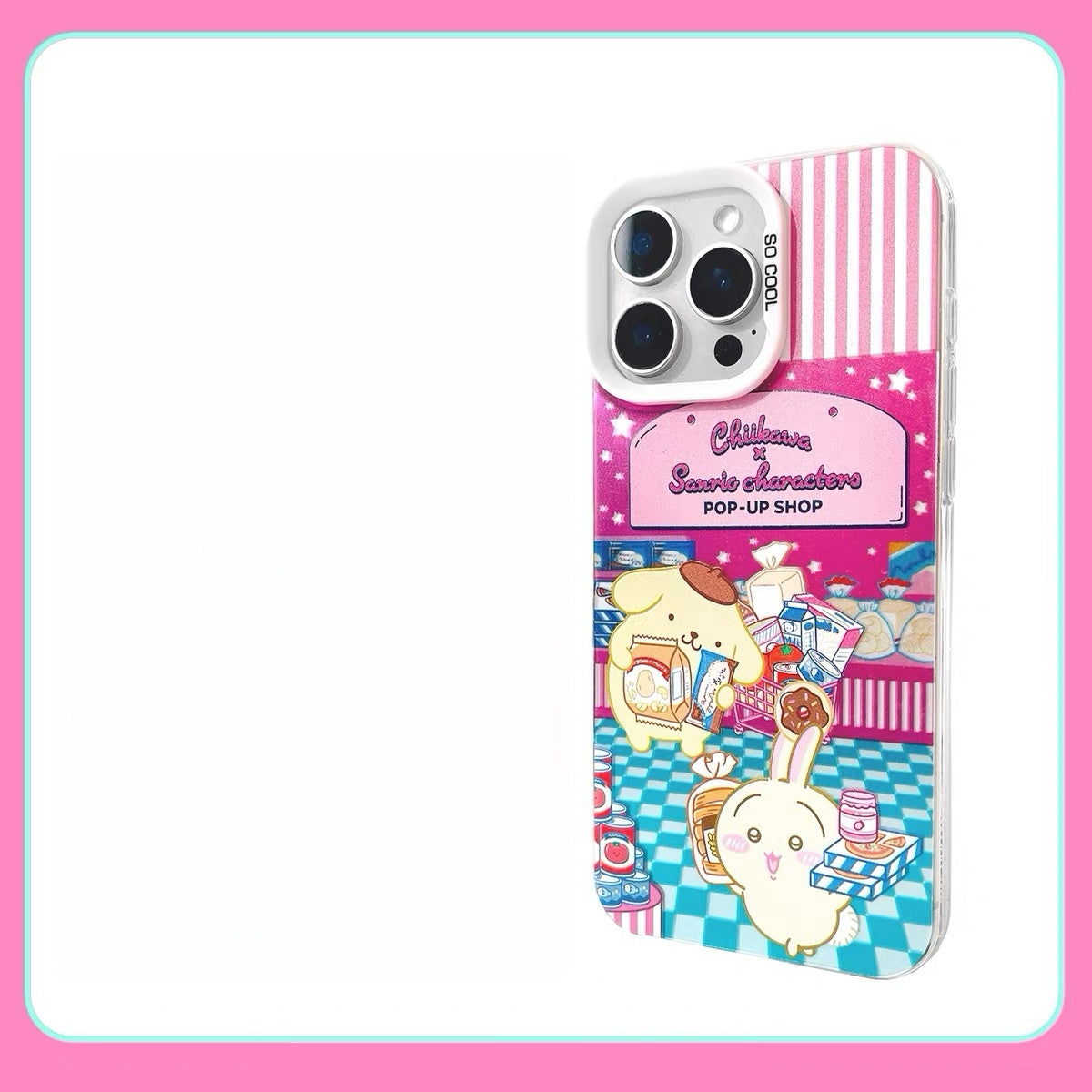 Japanese Cartoon ChiiKawa x Sanrio Pop Up Store Laser Case | Chiikawa Hachiware Usagi Momonga Shisa Crab 6 Styles - Phone Case Samsung Galaxy S26 S25 S24 S23 S22 S21 FE Ultra Edge