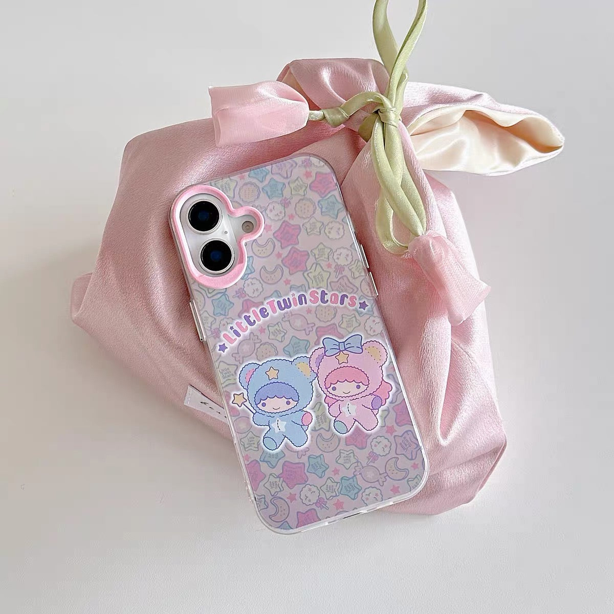 Japanese Cartoon Phone Case | Laser Bad Badtz Maru XO Outing & Angle Little Twin Stars - iPhone CasePhone Case PLUS SE2 XS XR X 11 12 13 14 15 16 17 Pro Promax 12mini 13mini