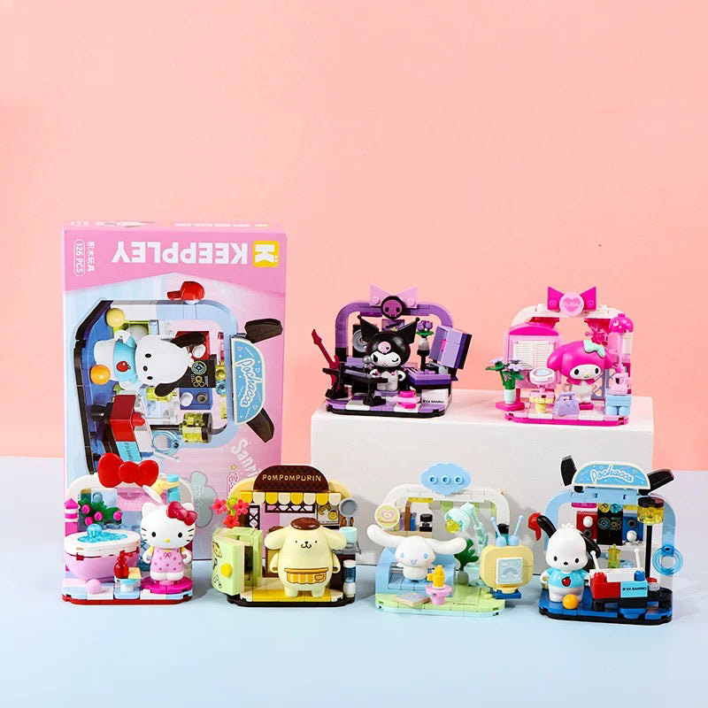 Sanrio Home Life Series | Hello Kitty My Melody Kuromi Cinnamoroll Pompompurin Pochacco -  Building Blocks Toy Collections