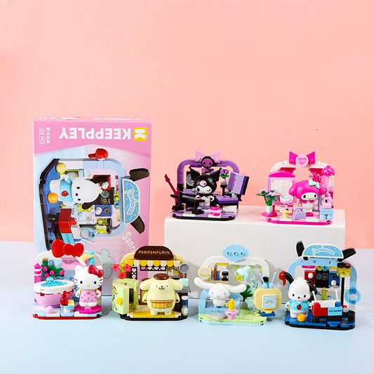 Sanrio Home Life Series | Hello Kitty My Melody Kuromi Cinnamoroll Pompompurin Pochacco -  Building Blocks Toy Collections