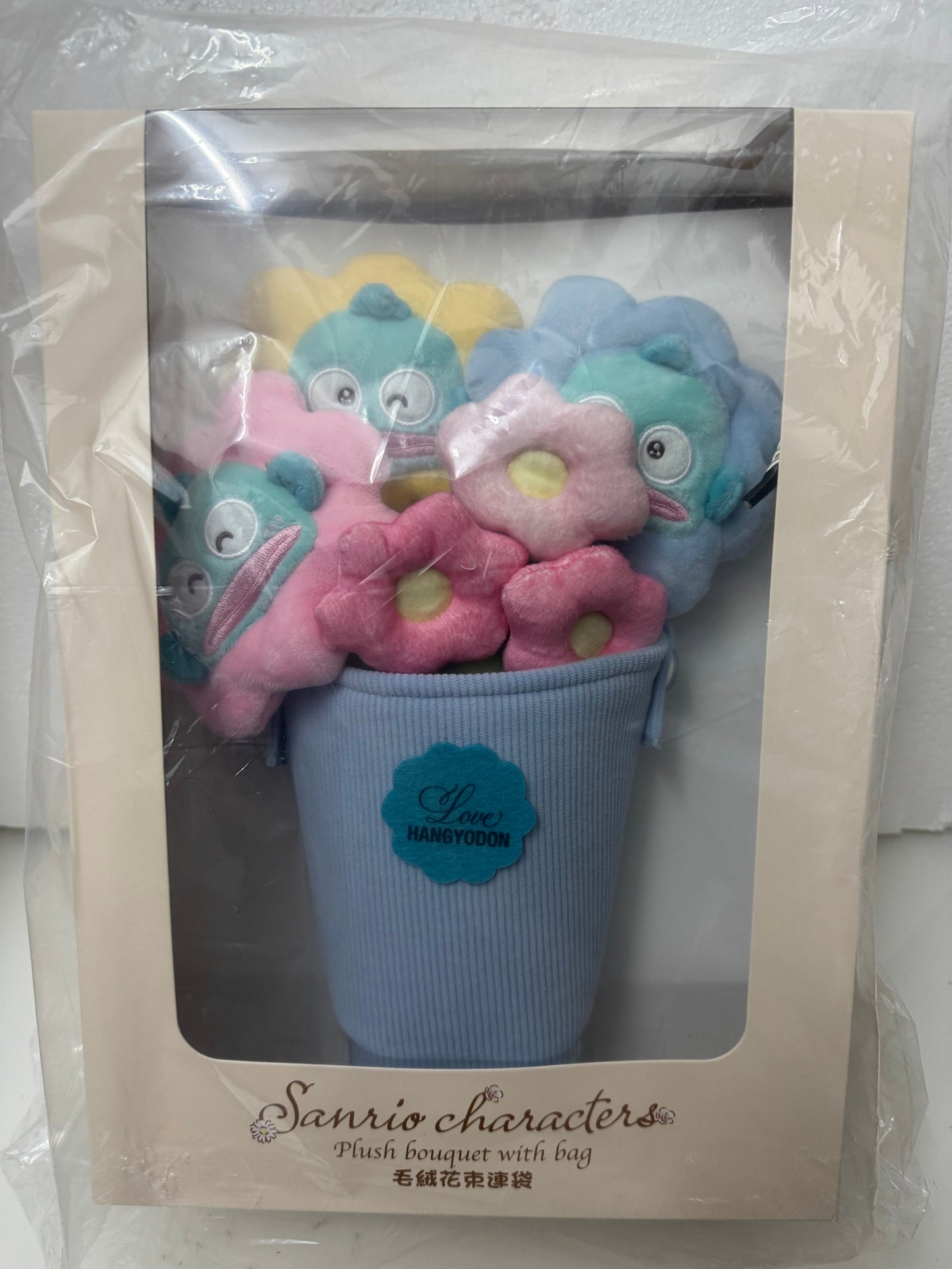 Sanrio x 7-11 Valentine Limited Edition | Hangyodon Pastel Flowers Bouquet Bag Gift Box - Valentine Wedding Gift