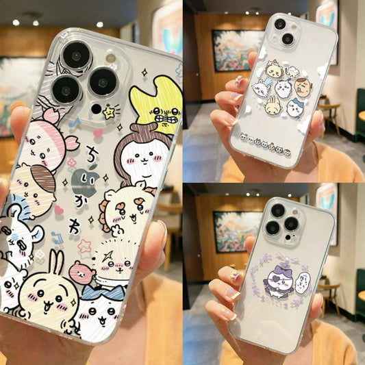 Japanese Cartoon Chiikawa Clean Case | Falling from Sky Devil Group 3 Styles - iPhone Case PLUS SE2 11 12 13 14 15 16 16e 17 17e Pro Promax 12mini 13mini