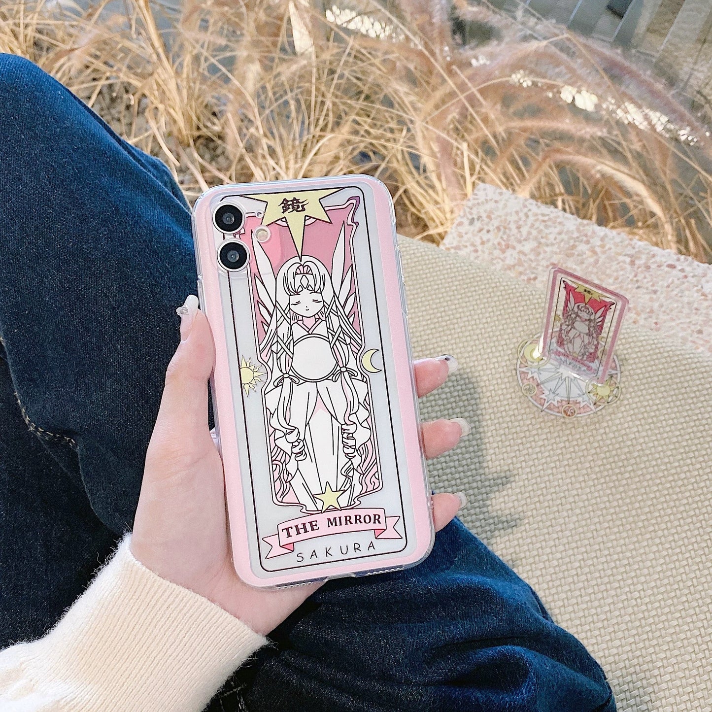Cardcaptor Sakura Card Version Part 7 with Stand & Strap | The Hope & The Mirror - iPhone Case PLUS SE2 XS XR X 11 12 13 14 15 16 16e 17 17e Pro Promax 12mini 13mini