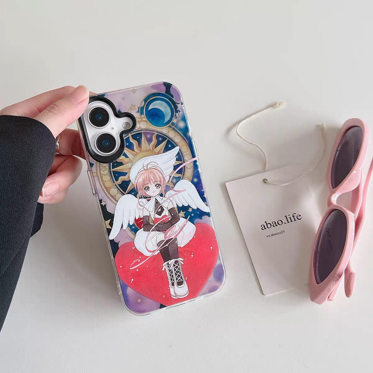 CardCaptorSakura Retro Comic Laser Case | ชุดคอสเพลย์สไตล์ราชินีและนางฟ้า - เคสโทรศัพท์ Samsung Galaxy S26 S25 S24 S23 S22 S21 FE Ultra Edge