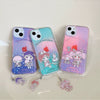 Japan Cartoon Sailor Moon x Sanrio with Phone Strap | Laser Sailor Girl X My Melody Piano Marron Cream - iPhone Case Phone Case  PLUS SE2 11 12 13 14 15 16 16e 17 17e Pro Promax 12mini 13mini
