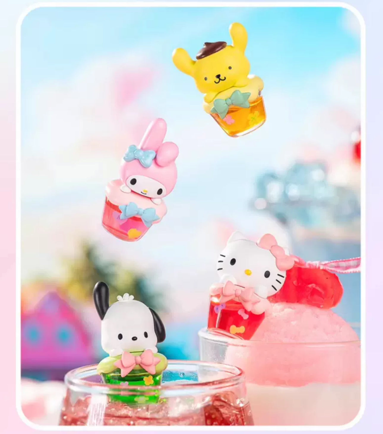 Sanrio Characters Colourful Drinks Mini Series | Hello Kitty My Melody Kuromi Cinnamoroll Pompompurin Pochacco - Kawaii Collectable Toys Toy Collection KawaiiGiftLand