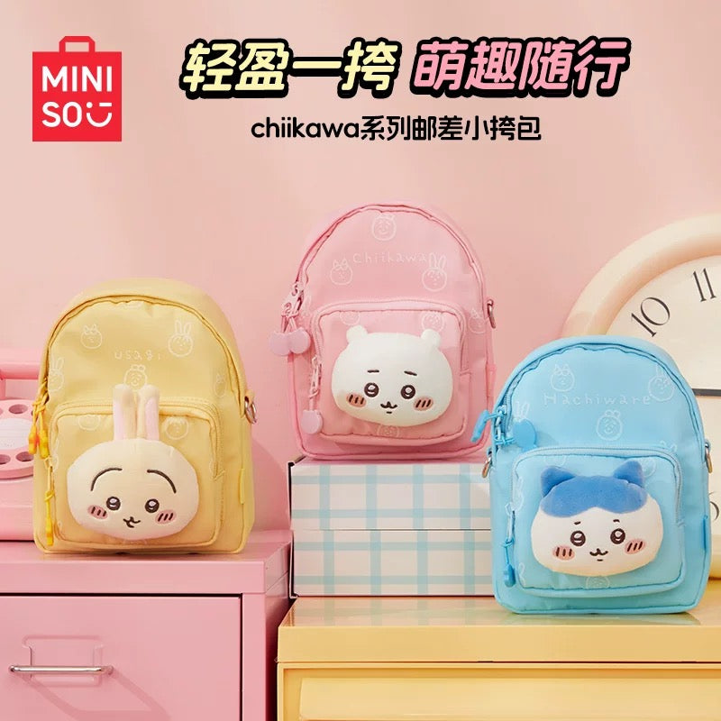 ChiiKawa X Miniso | ChiiKawa Hachiware Usagi Plush Head Mini Shoulder Bag - Kawaii Item Plush Cute Decoration KawaiiGiftLand