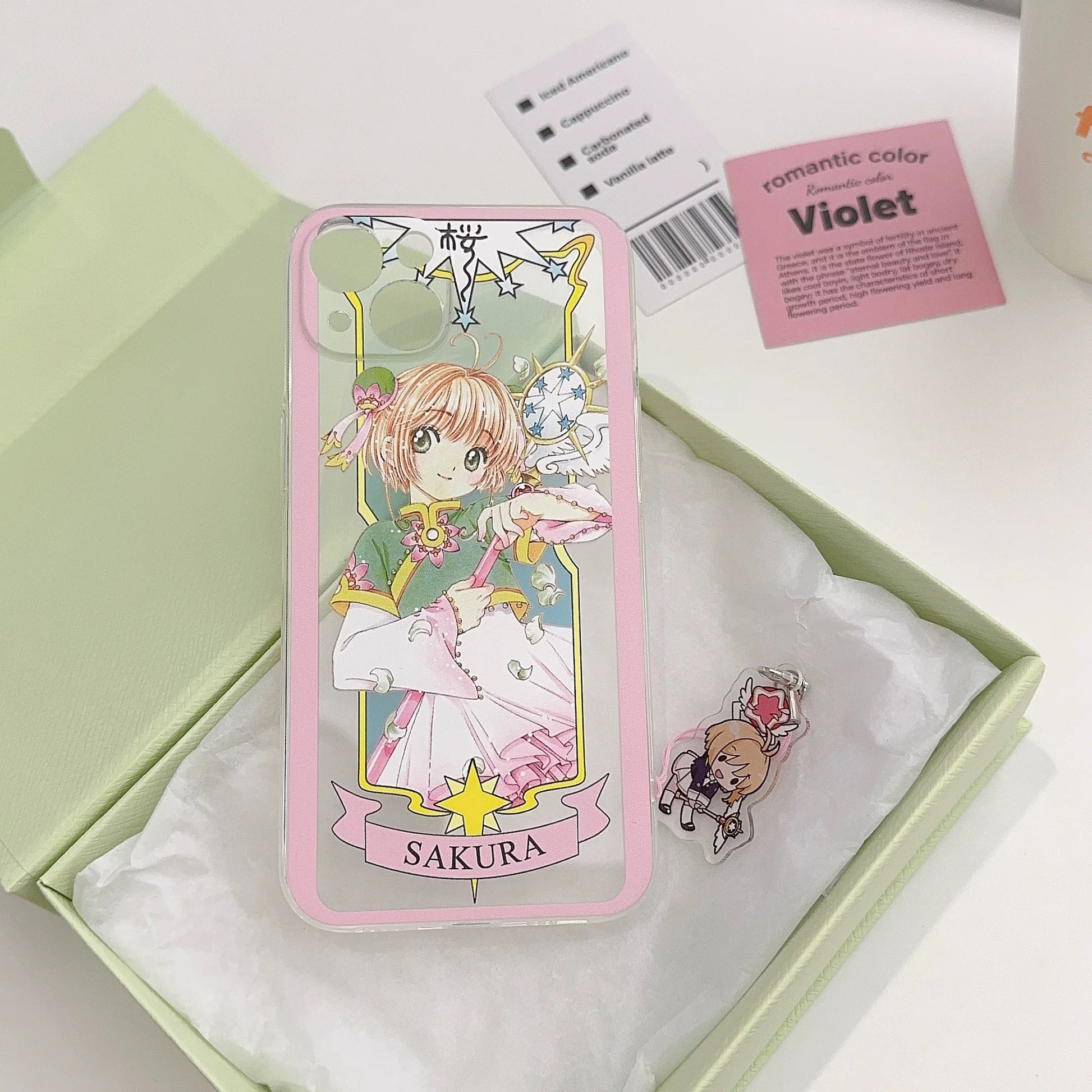 CardCaptorSakura Card Version Part 1 | Chinese Dress & Sakura - iPhone Case 6 7 8 PLUS SE2 XS XR X 11 12 13 14 15 16 Pro Promax 12mini 13mini KawaiiGiftLand