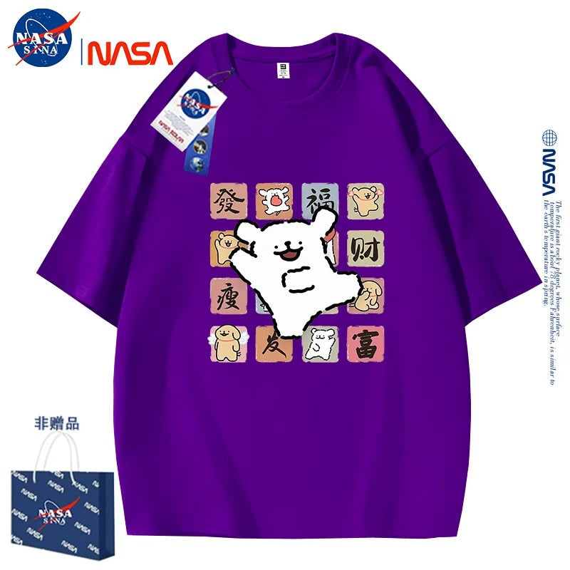 Cute Cartoon Doggie Maltese Puppy Style T-Shirt Series | Rich & Health Part2 - Kawaii Fashion Items for Child & Adult