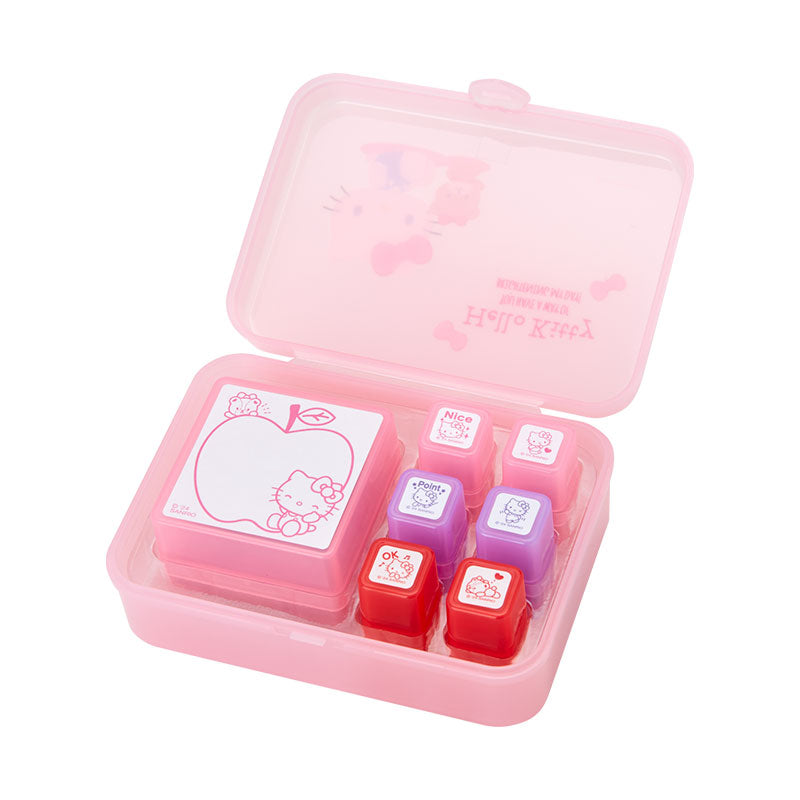 Sanrio Japan Hello Kitty Stamp Set with Oil Ink - Kawaii Stationery KawaiiGiftLand