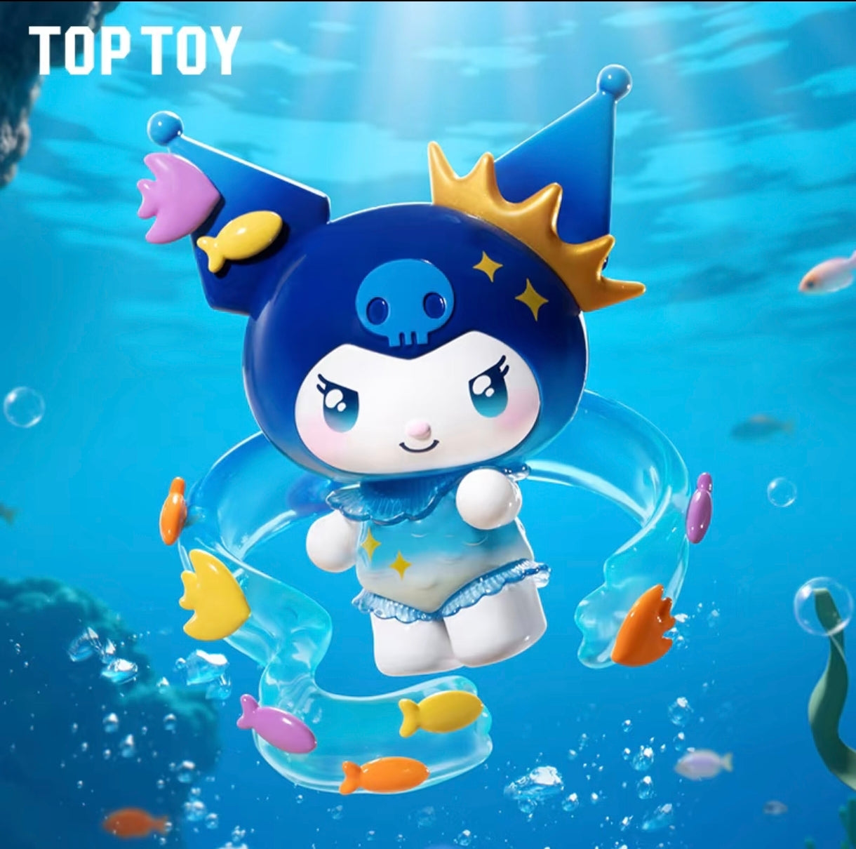 TOPTOY x Sanrio Kuromi Deep Sea Mystery Series Blind Box – Kawaii Mermaid Collectible Figure & Gothic Desk Decor