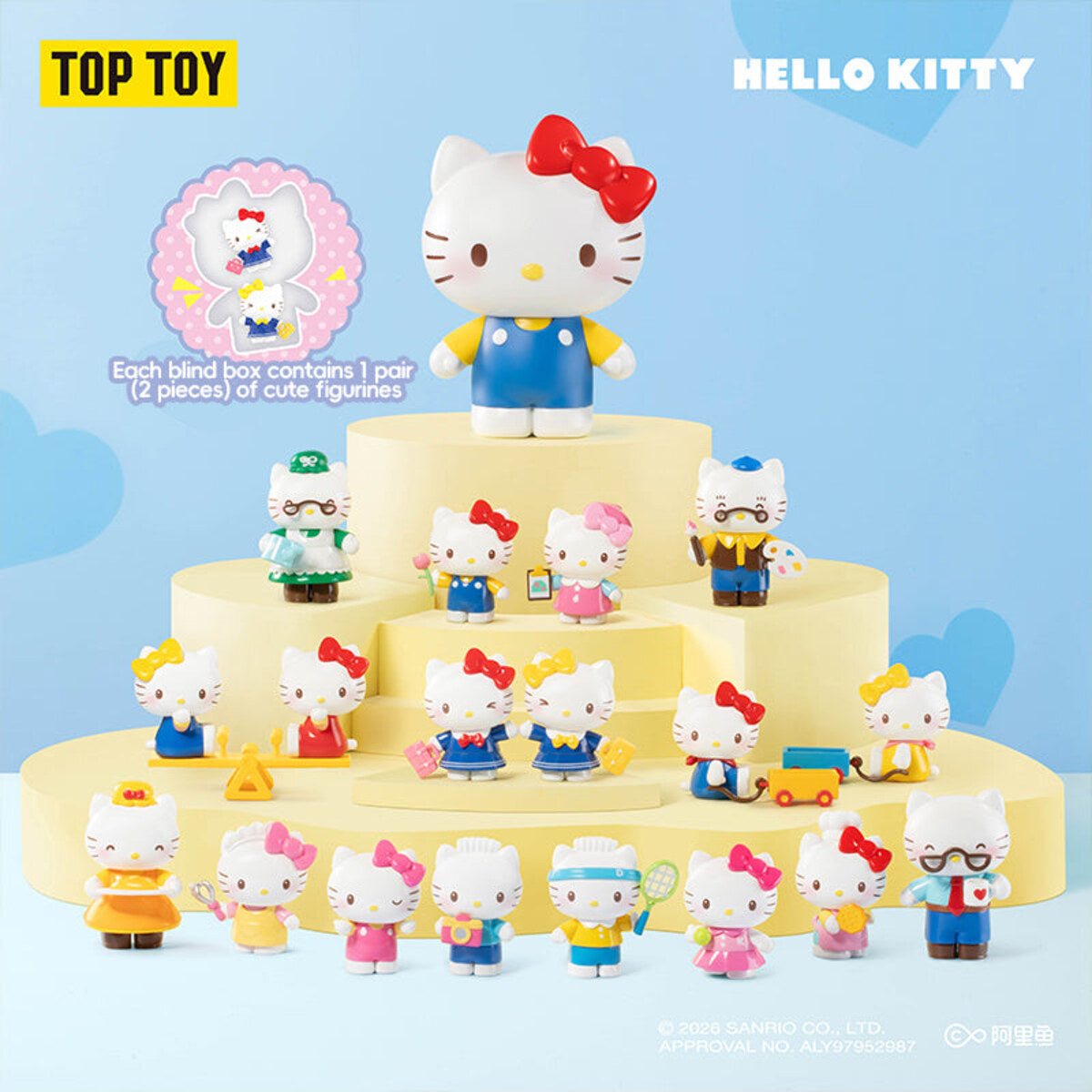 TOP TOY Hello Kitty Little Family Series blind box - all 8 designs and the secret seesaw figure