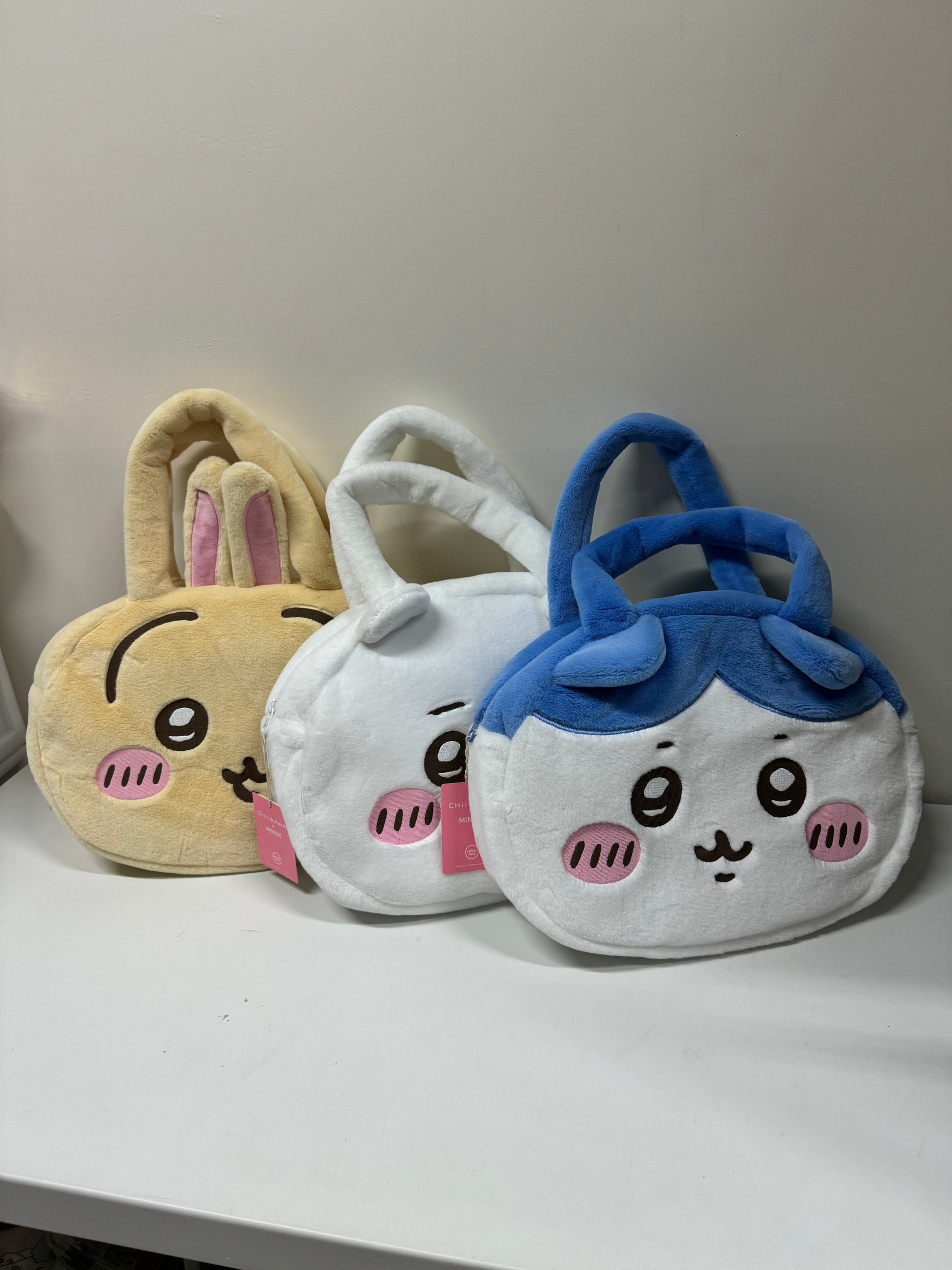 ChiiKawa X Miniso | ChiiKawa Hachiware Usagi Big Head Plush Bag - Kawaii items Room Decoration KawaiiGiftLand