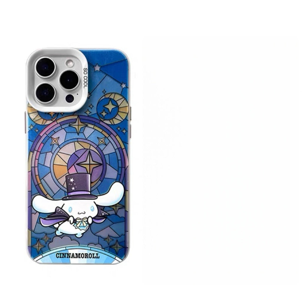 Japanese Cartoon Sanrio Magic Witch Laser Case | Hello Kitty My Melody Kuromi Cinnamoroll Pompompurin Hangydon Bad Badtz Maru 7 Styles - Phone Case Samsung Galaxy S26 S25 S24 S23 S22 S21 FE Ultra Edge