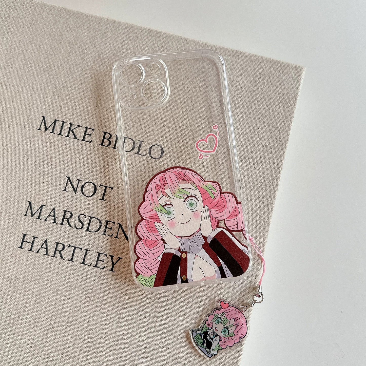 Japanese Anime Kimetsu no Yaiba Demon Slayer Colourful Clean Case | Kanroji Mitsuri Love Hashira with Heart - iPhone Case 7 8 PLUS SE2 XS XR X 11 12 13 14 Pro Promax 12mini 13mini KawaiiGiftLand
