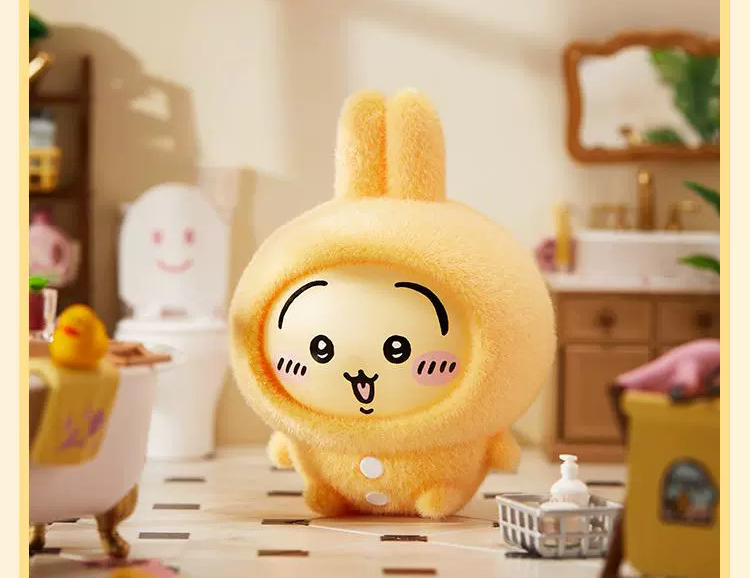 ChiiKawa X Miniso Plush Pajamas Party Series | ChiiKawa Hachiware Usagi Momonga Kurimanju Rakko Plastic Plush Doll Changing Face Mystery Box Kawaii Items Room Decoration doll