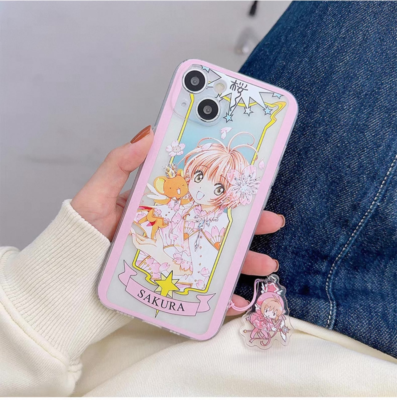 CardCaptorSakura Card Version Part 1 | Chinese Dress & Sakura - iPhone Case 6 7 8 PLUS SE2 XS XR X 11 12 13 14 15 16 Pro Promax 12mini 13mini KawaiiGiftLand