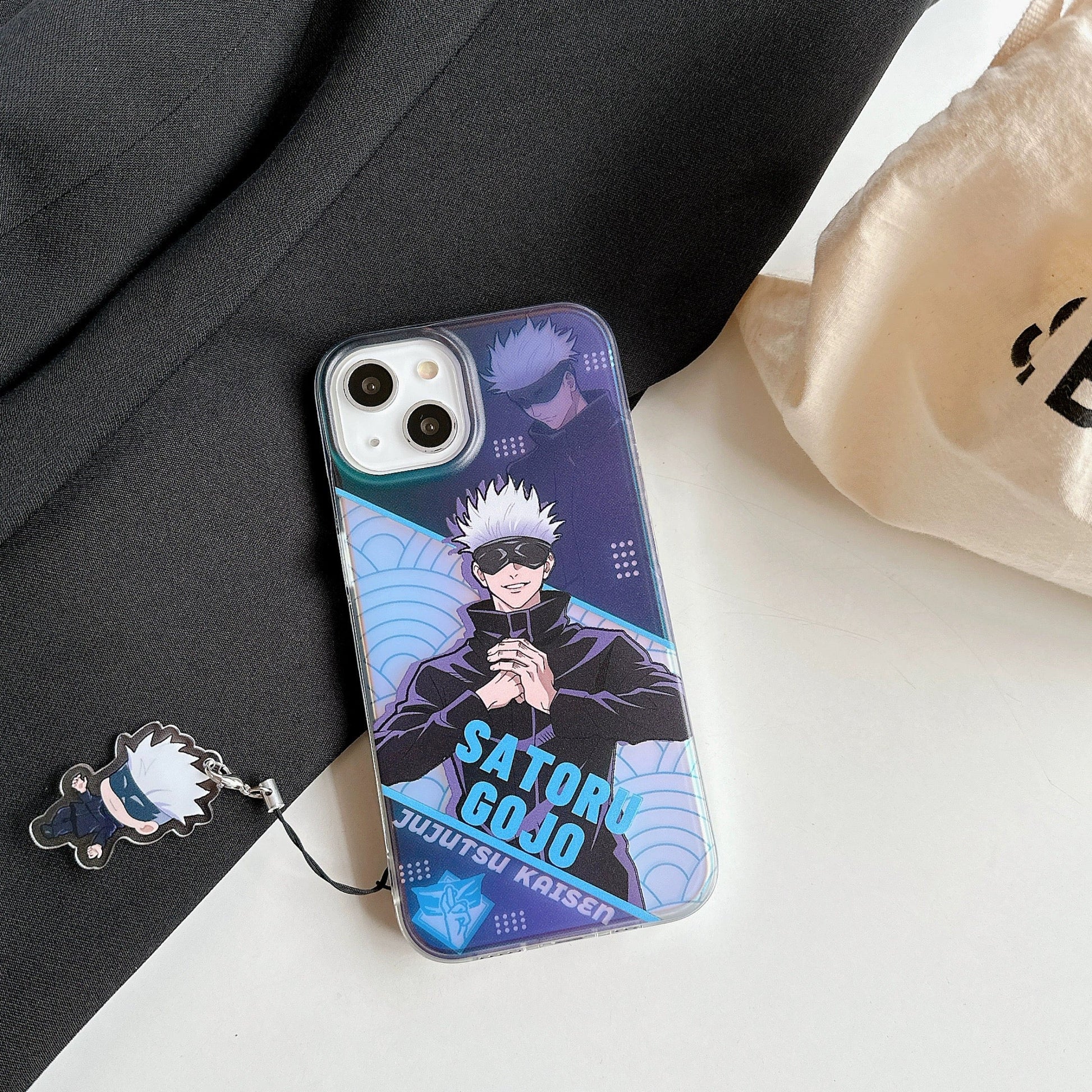 Japanese Anime Jujutsu Kaisen Phone Case with Strap | Satoru Yuji Megumi Nanami - iPhone Case 7 8 PLUS SE2 XS XR X 11 12 13 14 15 16 Pro Promax 12mini 13mini KawaiiGiftLand