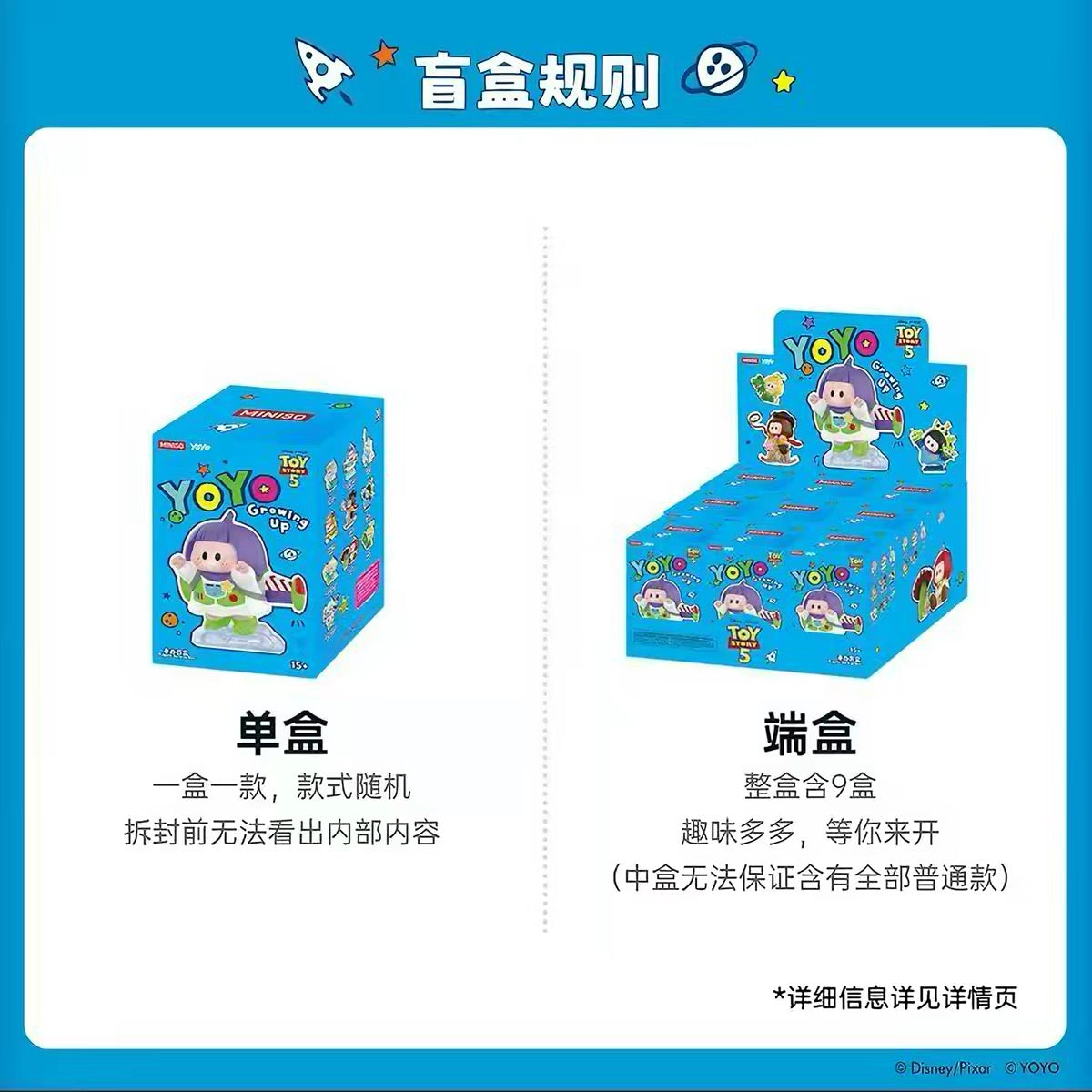ฟิกเกอร์จิ๋ว YOYO Chan x Toy Story | คอลเลกชัน YOYO Growing Up - กล่องสุ่มของเล่นสะสม
