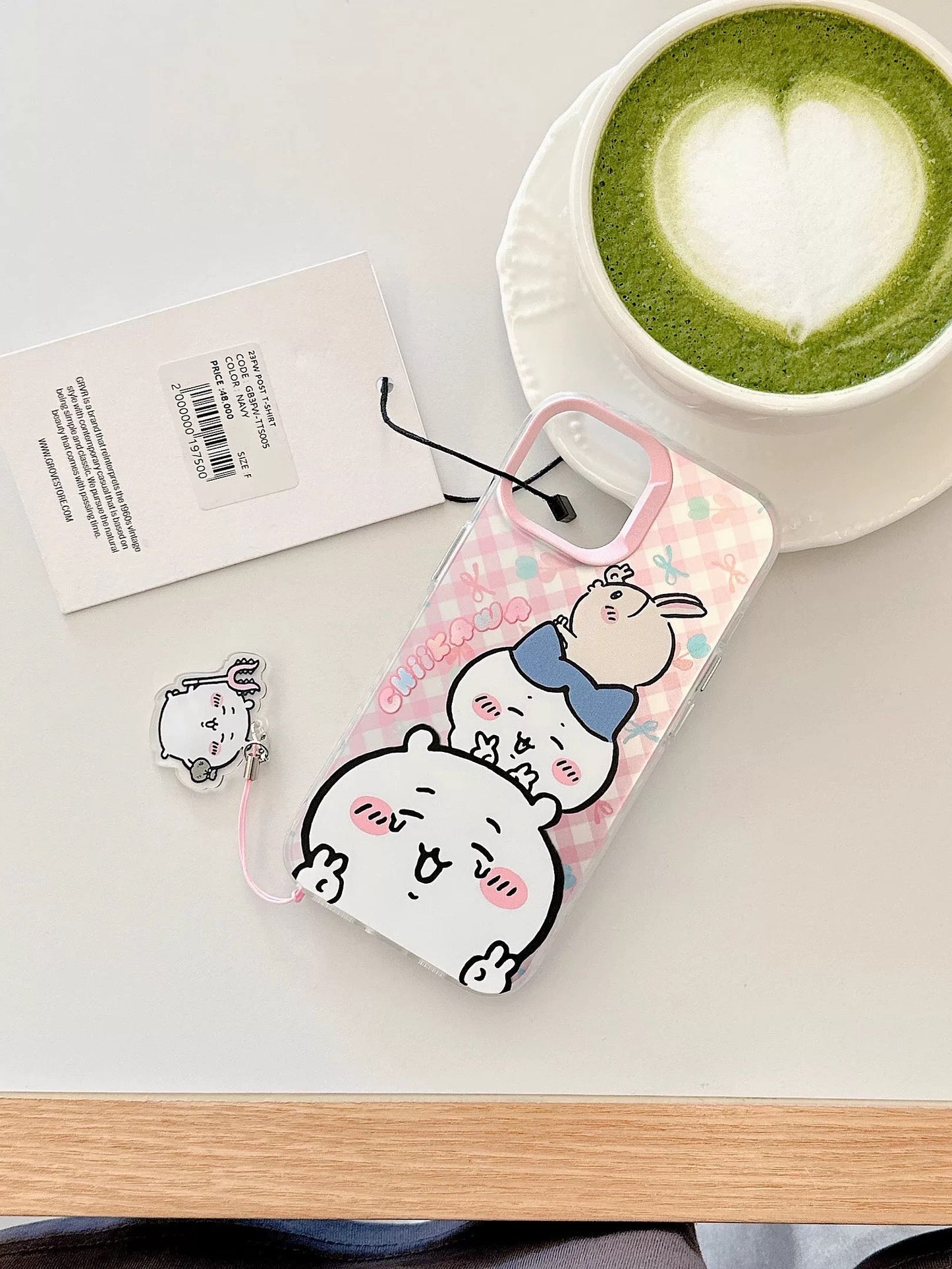 Japanese Cartoon iPhone Case with Strap | Laser Playing Group ChiiKawa Hachiware Usagi Momonga - iPhone CasePhone Case  7 8 PLUS SE2 XS XR X 11 12 13 14 15 Pro Promax 12mini 13mini KawaiiGiftLand