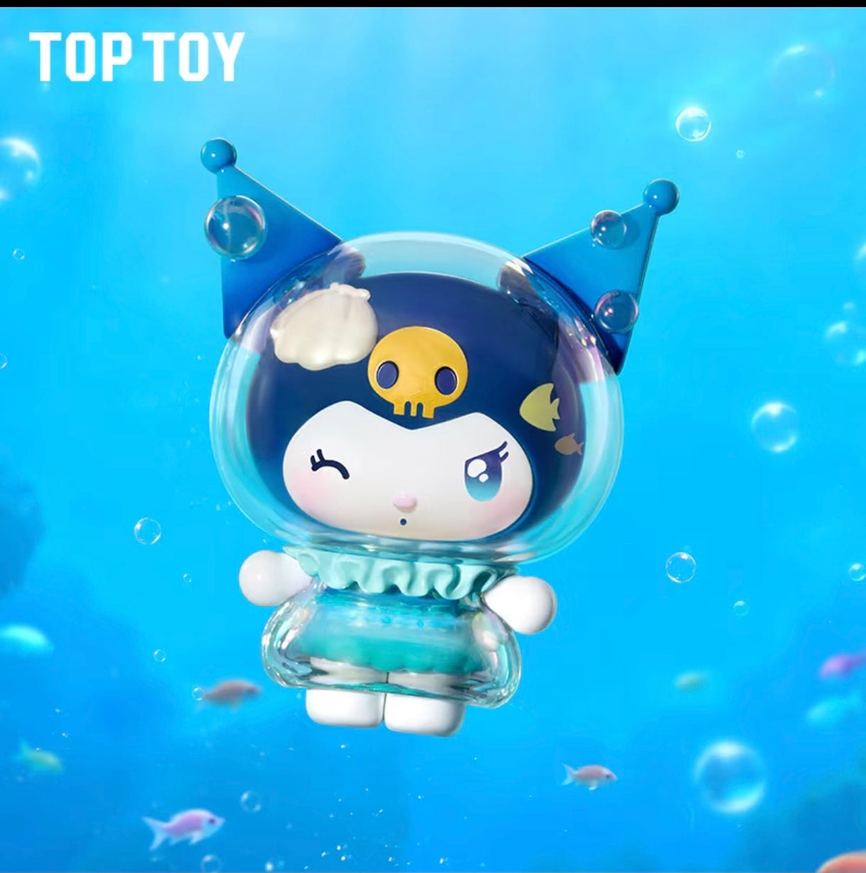 TOPTOY x Sanrio Kuromi Deep Sea Mystery Series Blind Box – Kawaii Mermaid Collectible Figure & Gothic Desk Decor