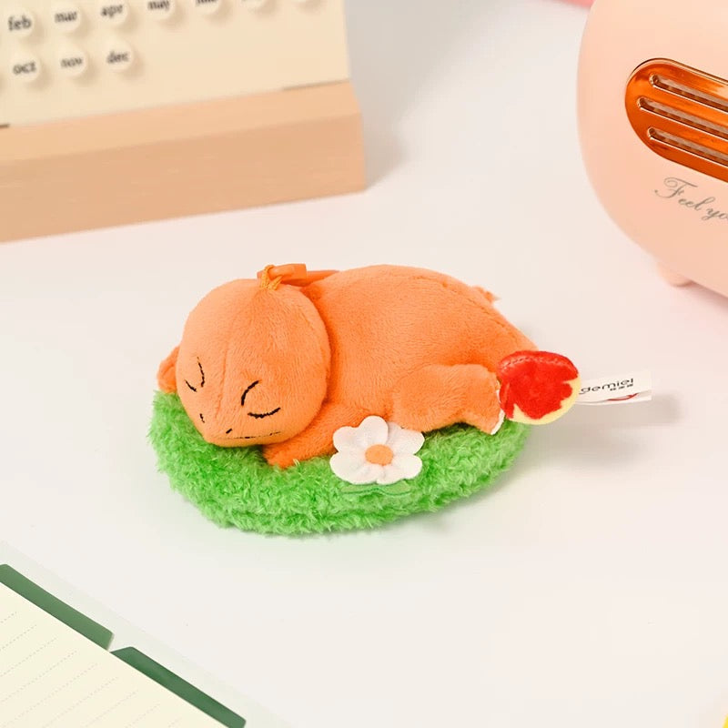 Japan Cartoon Pokemon with Laying & Sleeping on Grass Keychain Part 2 | Pikachu Charmander Bulbasaur Jigglypuff Squirtle - Mascot Plush Doll  Kawaii Decoration KawaiiGiftLand