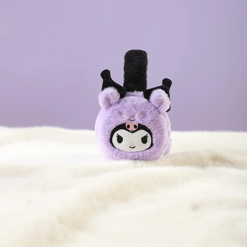 Sanrio Fluffy Earmuffs with Animals friends | My Melody Kuromi Cinnamoroll Pompompurin Pochacco - Headband and Hair Winter Accessory Outfits KawaiiGiftLand